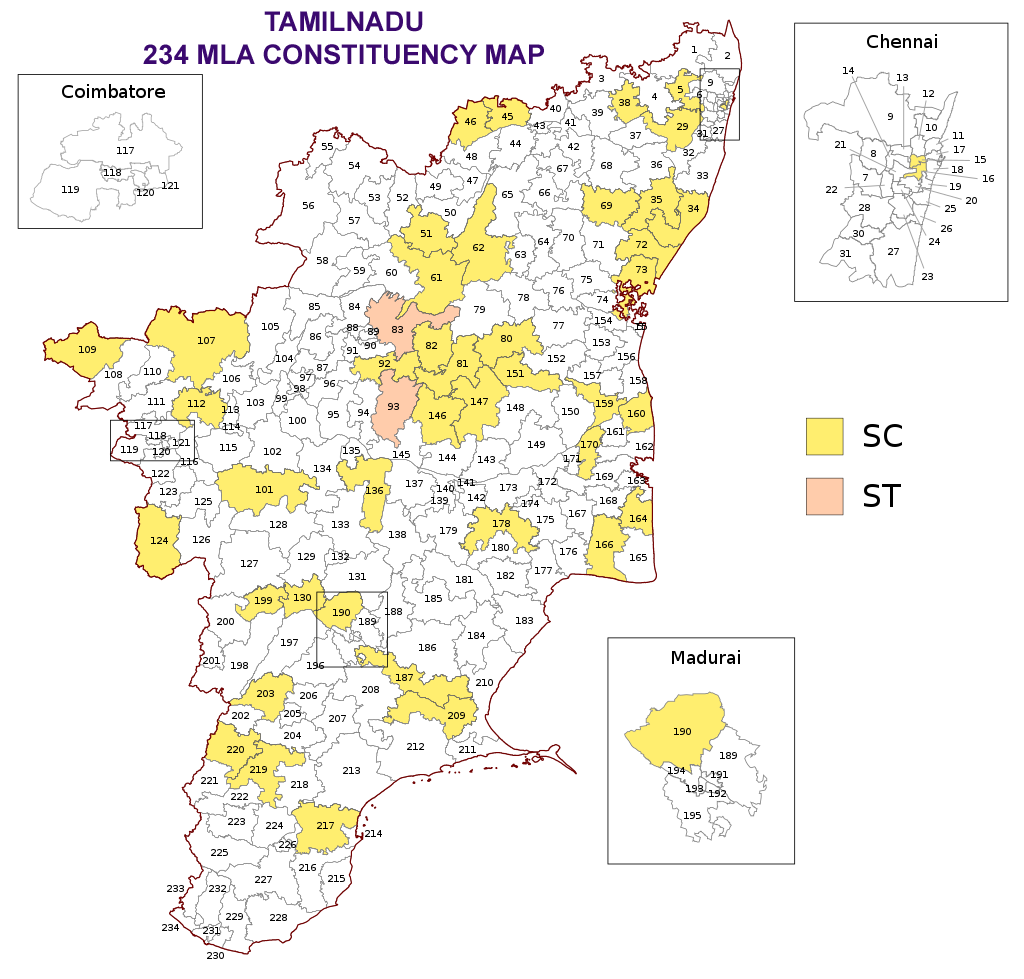 Tamilnadu MLA Constituency Map
